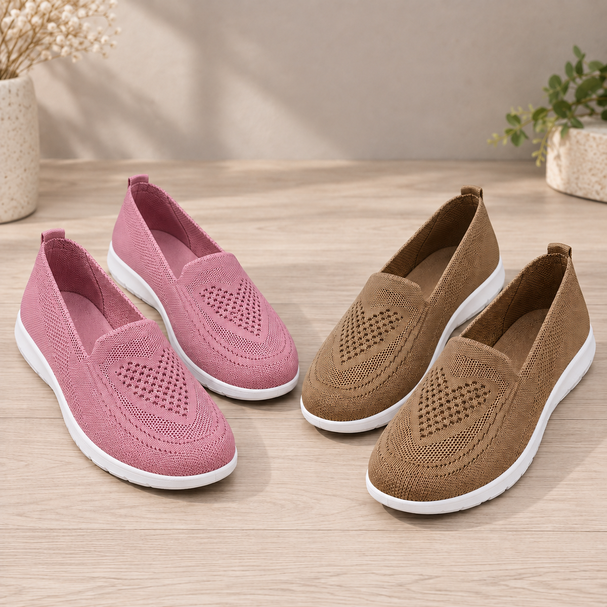 🔥LAST DAY: 70% OFF — 👟Step Into All-Day Comfort with Women’s Orthopedic Knit Slip-On Shoes