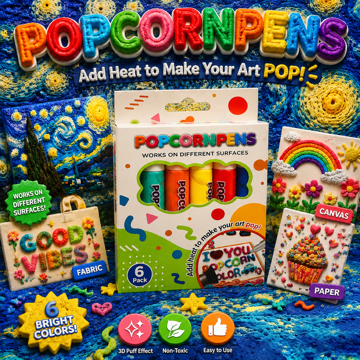 🔥Last Day Promotion 70% OFF丨IEY® 🖍️3D Relief Art Pen – Turn Flat Drawings Into Touchable 3D Art🪄