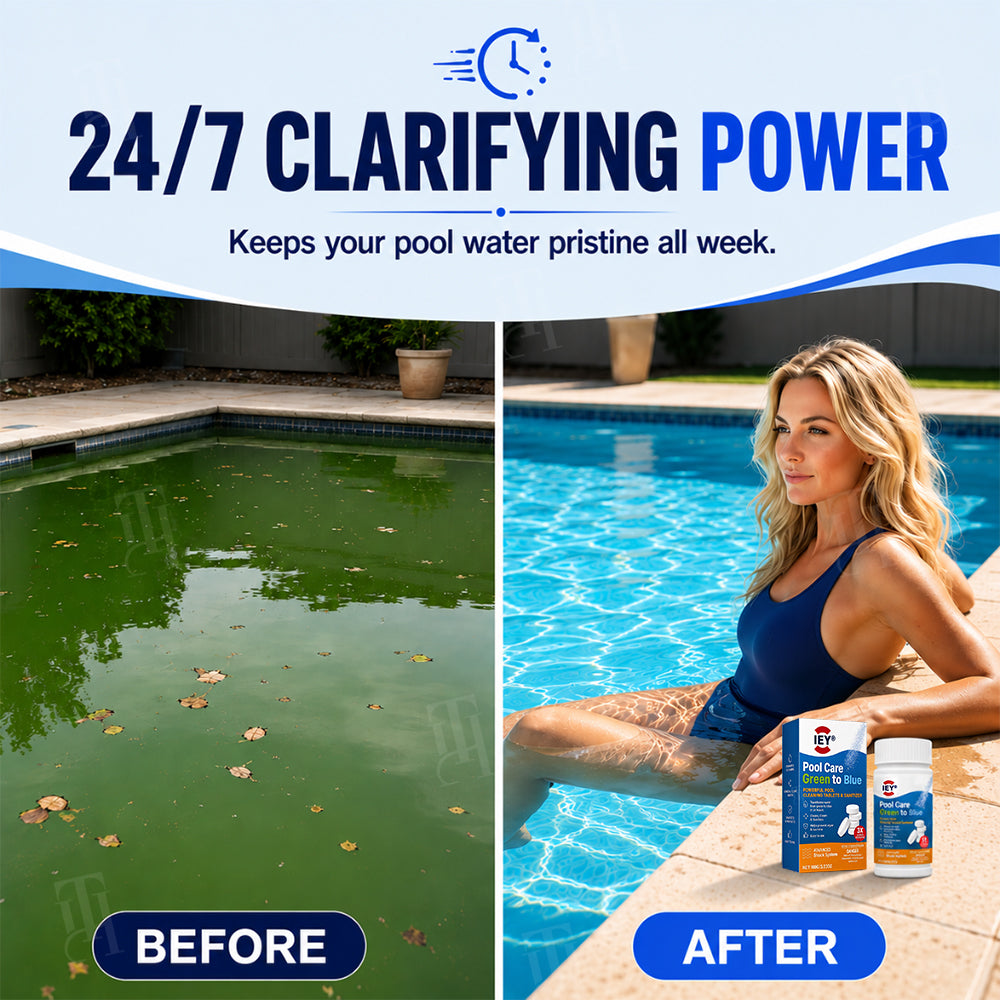 🏆 Official Store | IEY® Pool Care Green to Blue