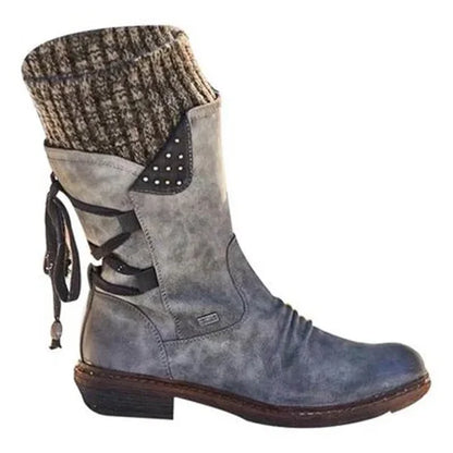 🔥𝑳𝑨𝑺𝑻 𝑫𝑨𝒀 𝑺𝑨𝑳𝑬-8𝟎% 𝑶𝑭𝑭🔥 Women's Winter Low Barrel Orthotic Bow Support Wool Warm Boots
