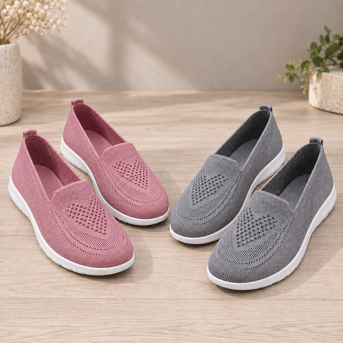 🔥LAST DAY: 70% OFF — 👟Step Into All-Day Comfort with Women’s Orthopedic Knit Slip-On Shoes