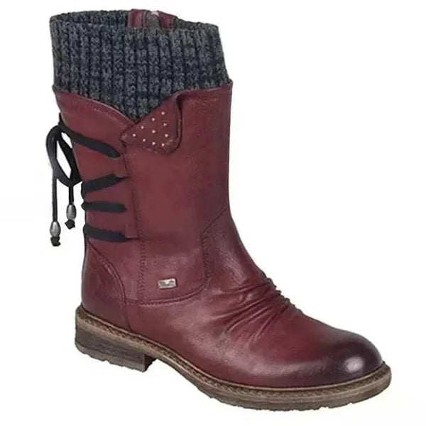 🔥𝑳𝑨𝑺𝑻 𝑫𝑨𝒀 𝑺𝑨𝑳𝑬-8𝟎% 𝑶𝑭𝑭🔥 Women's Winter Low Barrel Orthotic Bow Support Wool Warm Boots