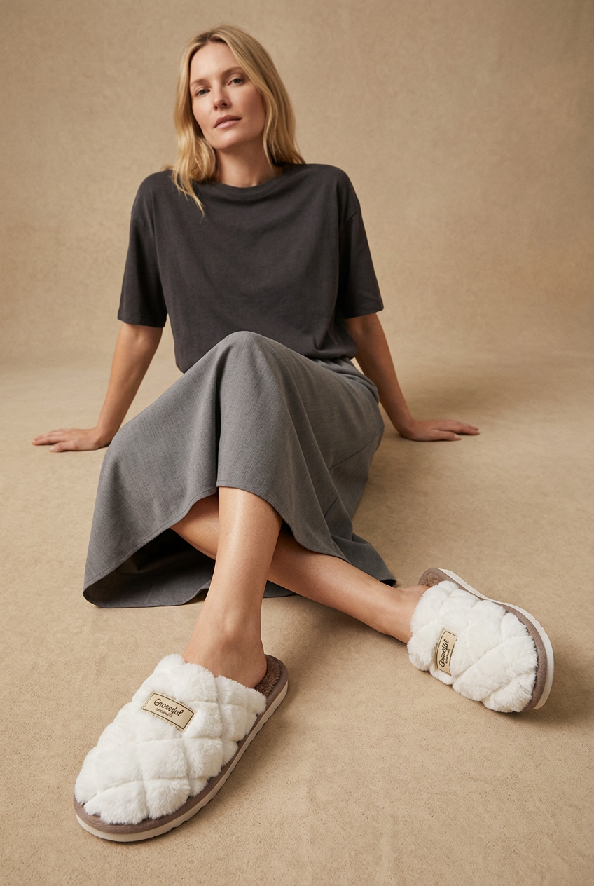 🔥𝑺𝑨𝑳𝑬 - 𝟕𝟎% 𝑶𝑭𝑭🔥 Women's Cozy Winter Plush Slippers with Arch Support