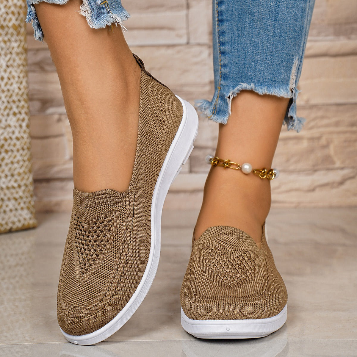 LAST DAY: 70% OFF — Step Into All-Day Comfort with Women’s Orthopedic Knit Slip-On Shoes